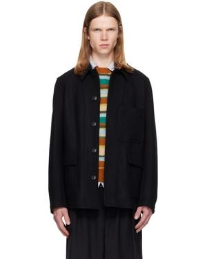 Dries Van Noten Wool Melton Jacket - Black