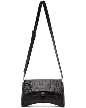 Balenciaga Croc Xs Soft Hourglass Bag - Black