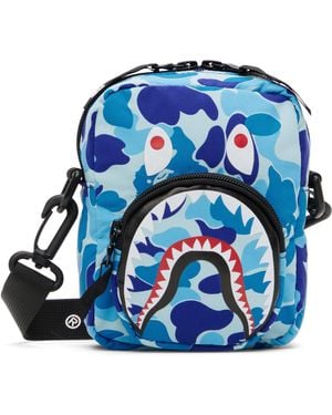 A Bathing Ape Abc Camo Shark Mini Bag - Blue