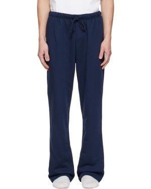 Skims Fleece Lounge Classic Straight Leg Sweatpants - Blue