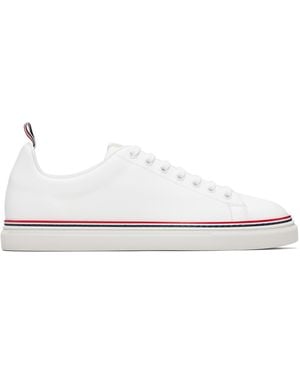 Thom Browne Vitello Calf Tennis Trainers - Black