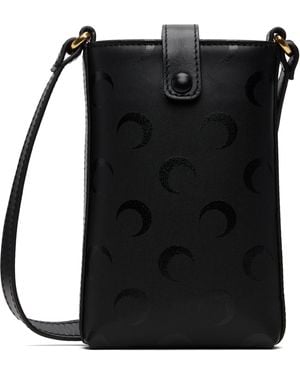 Marine Serre Moon Canvas Phone Holder - Black