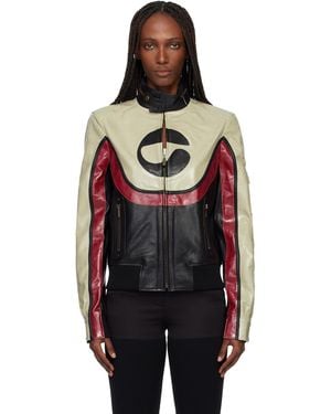 Coperni C-Logo Leather Jacket - Black
