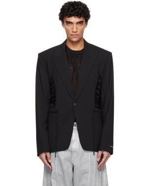 Mugler Super Fine Tail Blazer - Black
