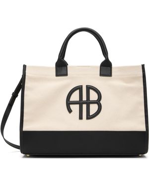 Anine Bing Off- Medium Lara Tote - Black