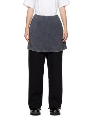 we11done Layered Lounge Pants - Black
