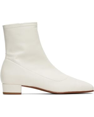 BY FAR Este Leather Ankle Boots - Black