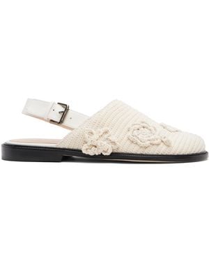 Cordera Off- Crochet Mule Loafers - Black