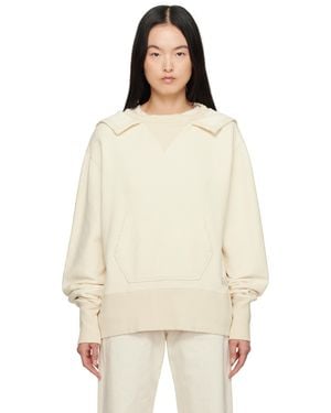 Maison Margiela オフホワイト Stamp Logo フーディ - ナチュラル