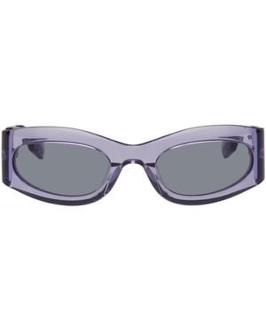 McQ Mcq Purple Oval Sunglasses - Black