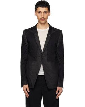 Rick Owens Temple Fogpocket Soft Soft Blazer - Black