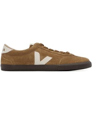 Veja Tan Volley Suede Sneakers - Black