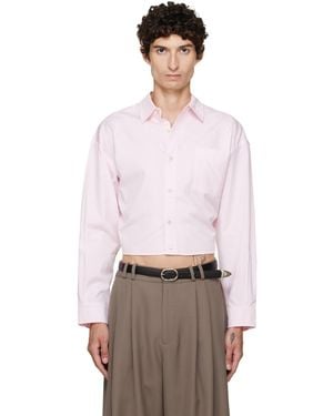 R13 Split Hem Boyfriend Shirt - Pink