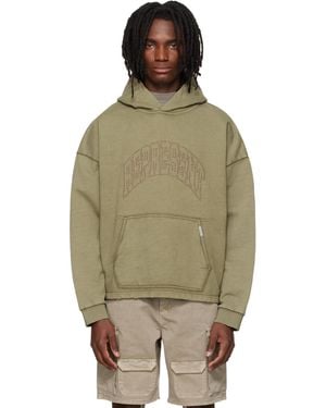 Represent Khaki Embellished Hoodie - Green