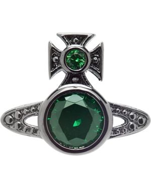 Vivienne Westwood London Orb Stud Single Earring - Green