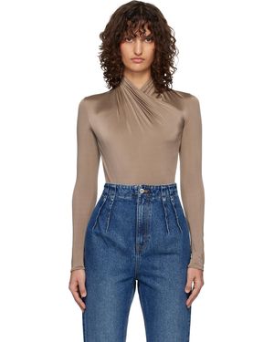 Mugler Scarf Bodysuit - Blue
