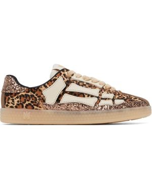 Amiri Leopard Pacific Bones Sneakers - Brown