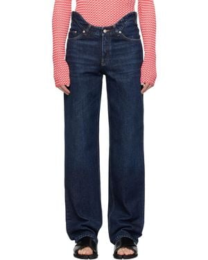 Jean Paul Gaultier 'The Curved Denim' Jeans - Blue