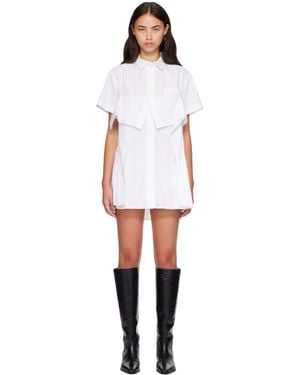 Sacai Poplin Minidress - White
