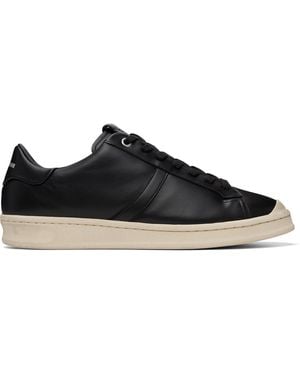 Jil Sander Leather Trainers - Black