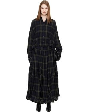 Yohji Yamamoto Suspender Maxi Skirt - Black