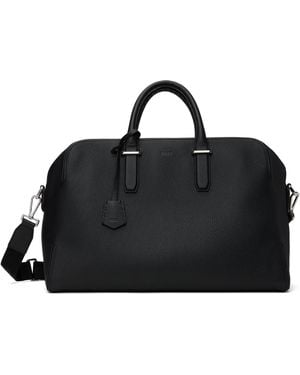 BOSS Pebble-Grained Leather Duffle Bag - Black