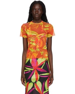 Louisa Ballou Beach Tシャツ - オレンジ