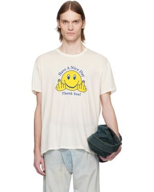 R13 Off- 'Have A Nice Day' Relaxed T-Shirt - Multicolour