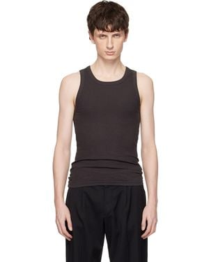 Seventh Base Rib Tank Top - Black