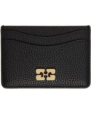 Ganni Grained Card Holder - Black