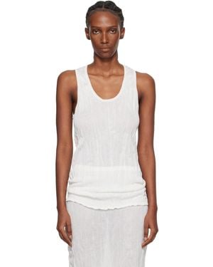 TOTEME Crinkled Knit Tank Top - Black