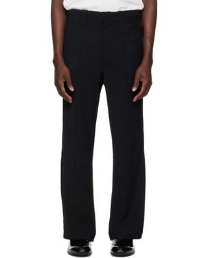 Needles Pantalon Décontracté De Style Western Noir En Sergé De Polyester