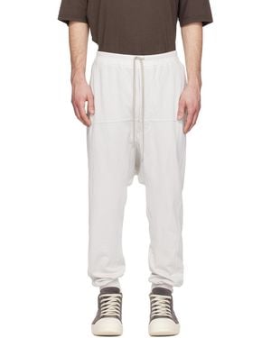 Rick Owens Off- Temple Drawstring Lounge Trousers - White