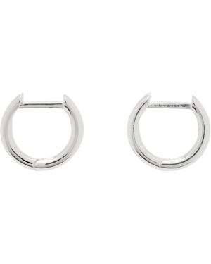 Hatton Labs Boucles D'Oreilles Incurvées Argentées - Noir