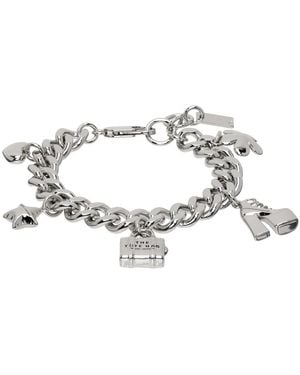 Marc Jacobs シルバー The Mini Icon チャームブレスレット - ブラック