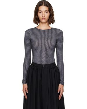 MM6 by Maison Margiela 'Trompe L'Oeil' Long-Sleeved T-Shirt - Black