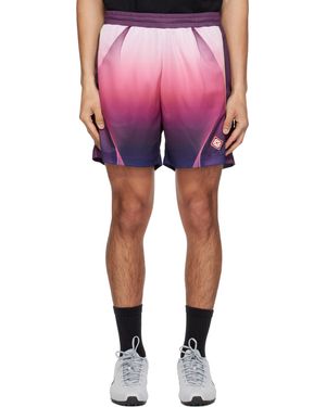 CASABLANCA ピンク＆パープル Gradient Football ショートパンツ