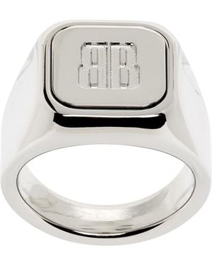 Balenciaga Nano Signet Ring - Metallic