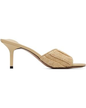 Jacquemus 'The Cubisto Mules' Heeled Sandals - Metallic