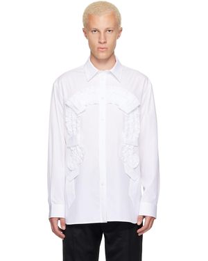 Simone Rocha Ruffle Horseshoe Easy Shirt - White