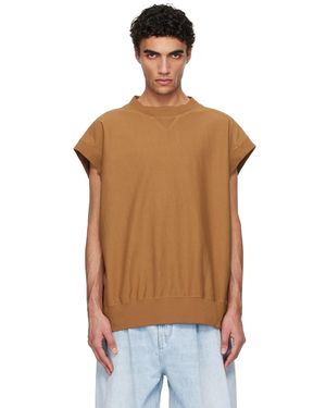 Hed Mayner Tan Cap Sleeve Sweatshirt - Black
