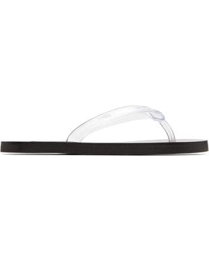Ancient Greek Sandals Tongs Saionara Noires En Vinyle Transparent - Multicolore