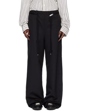 Maison Mihara Yasuhiro Wool-Like Easy Trousers - Black