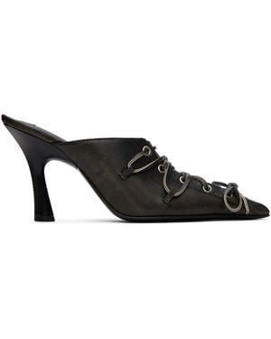 Acne Studios Lace-up Mules - Black
