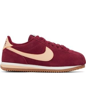 Nike Burgundy Cortez Trainers - Red