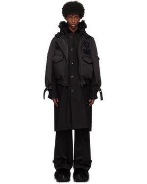 Sacai Spiewak & Gonz Edition Multi Patch Down Coat - Black