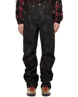 JUNTAE KIM Twisted Tape Jeans - Black