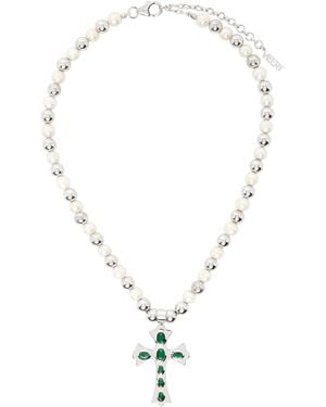 Veert 'The Cross Freshwater Pearl' Necklace - Multicolor