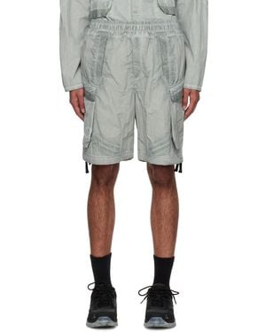 A_COLD_WALL* * Grey Garment-dyed Shorts - Black