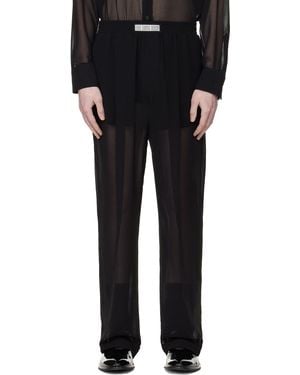 Louis-Gabriel Nouchi Jogging Large Transparent Trousers - Black
